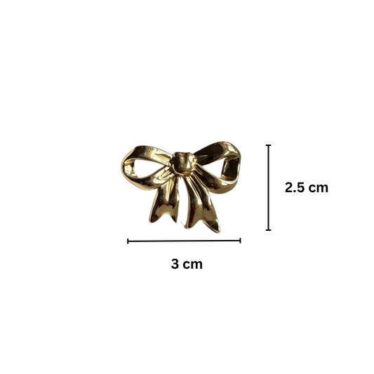 Stainless Steel Anti Tarnish 18k Gold plated Bow Shape Earring SS002