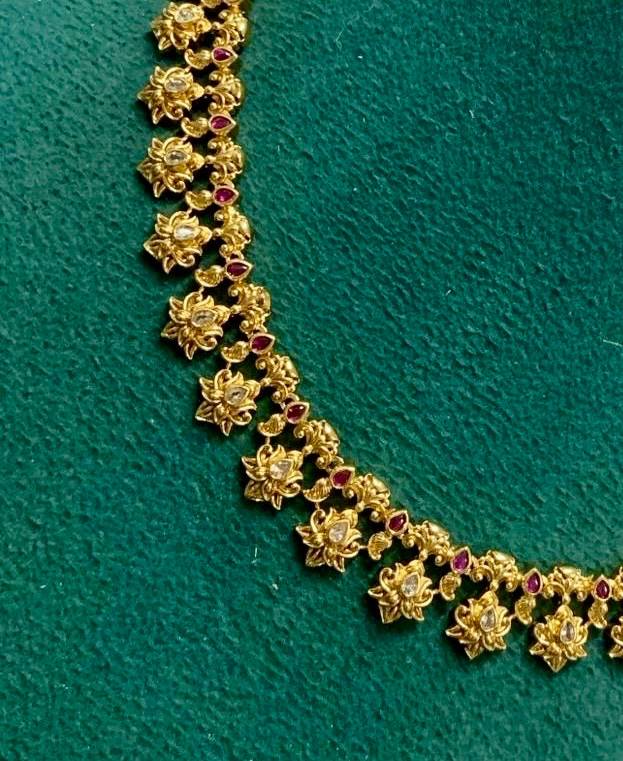 Premium quality cute lotus necklace light weight minimal necklace N00125-CR53