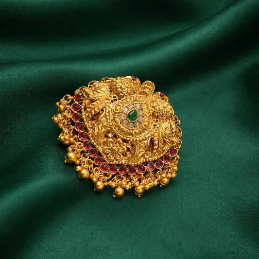 Premium quality hair accessories peacock and floral design with kemp stones HA0029-CR72