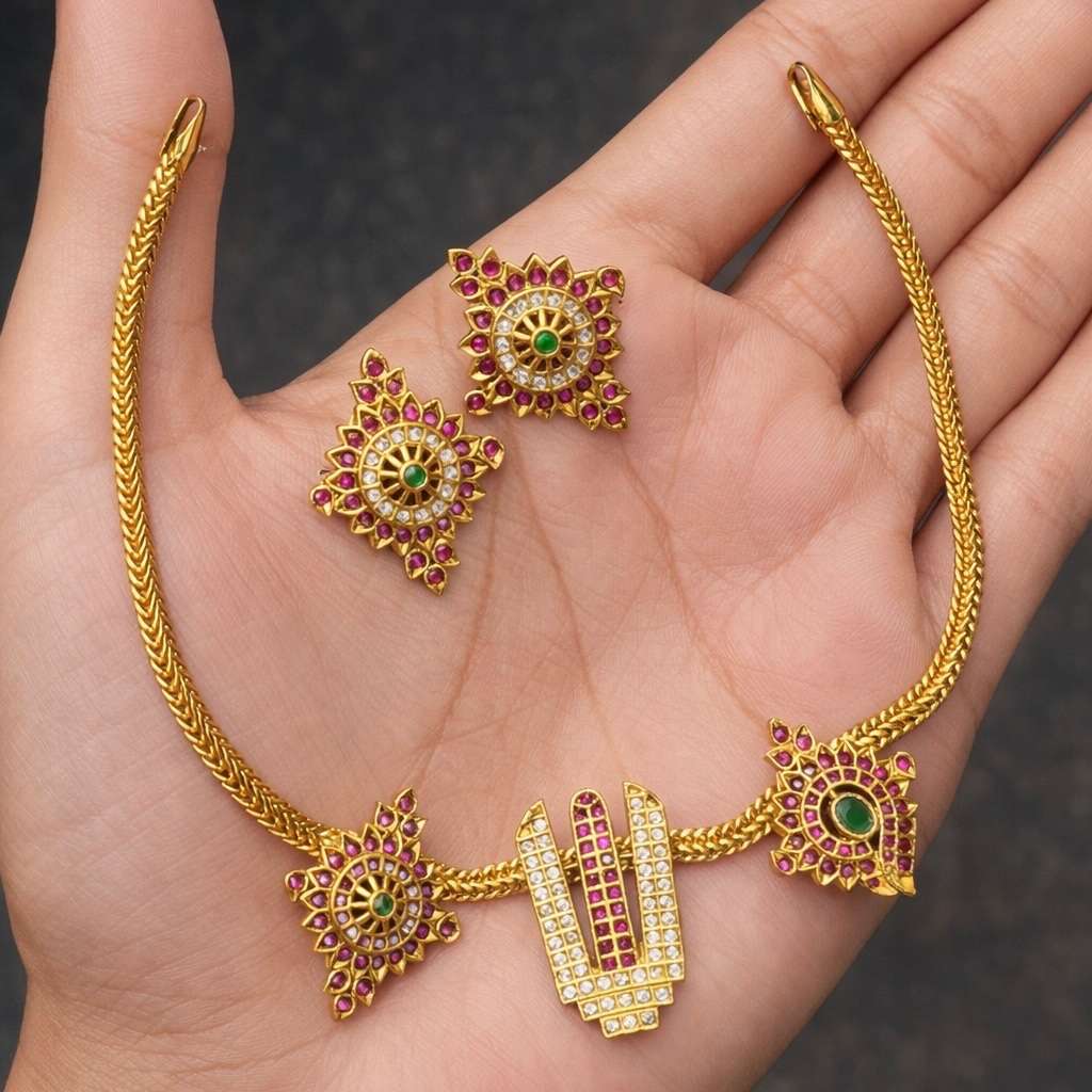 Perumal Ambal Kadhal  Necklace - N005-CR30
