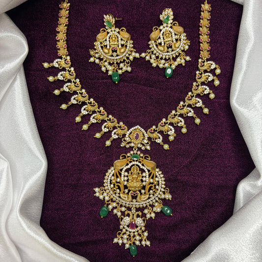 Antique Finish Lakshmi Necklace N0018