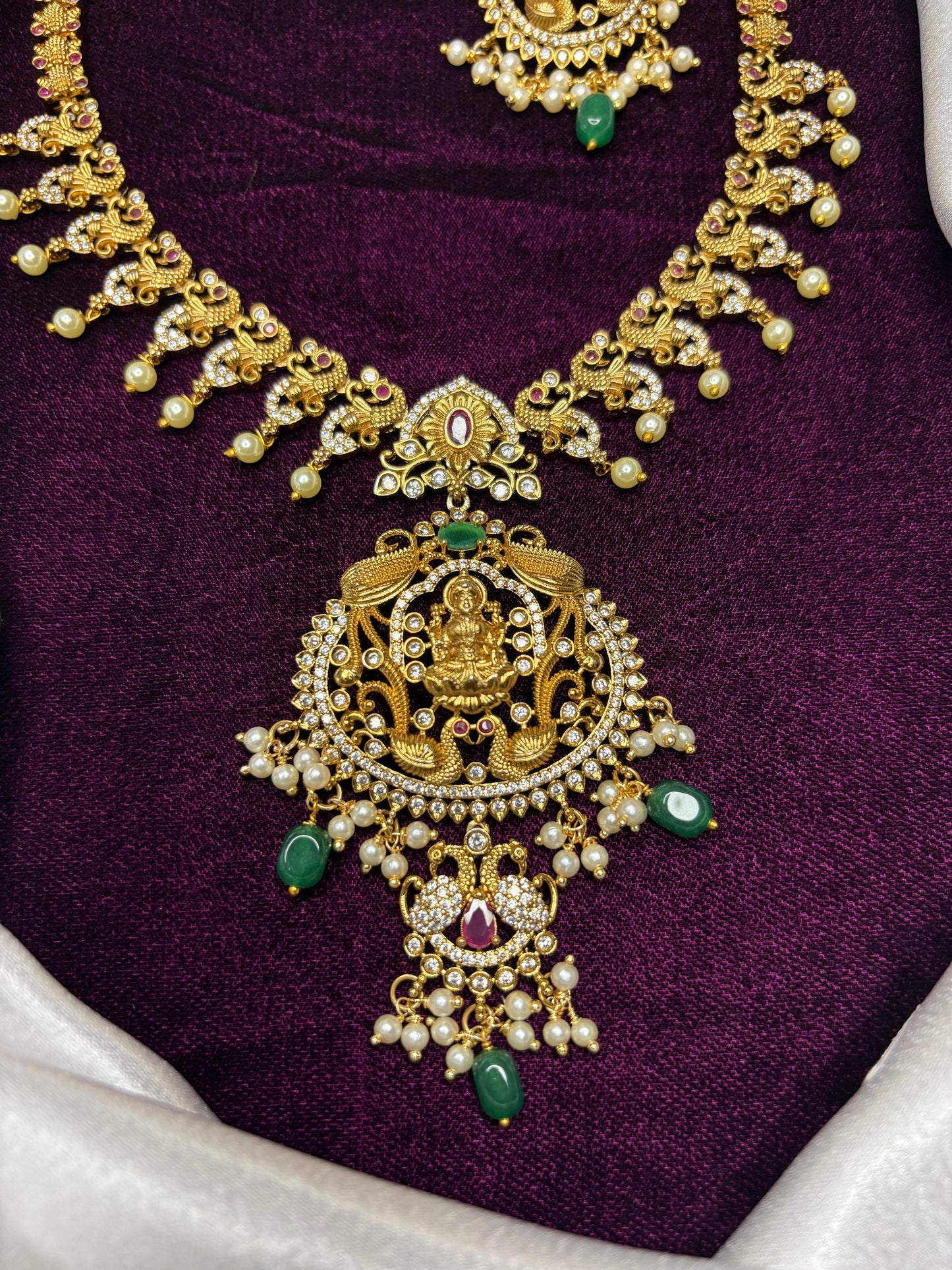 Antique Finish Lakshmi Necklace N0018