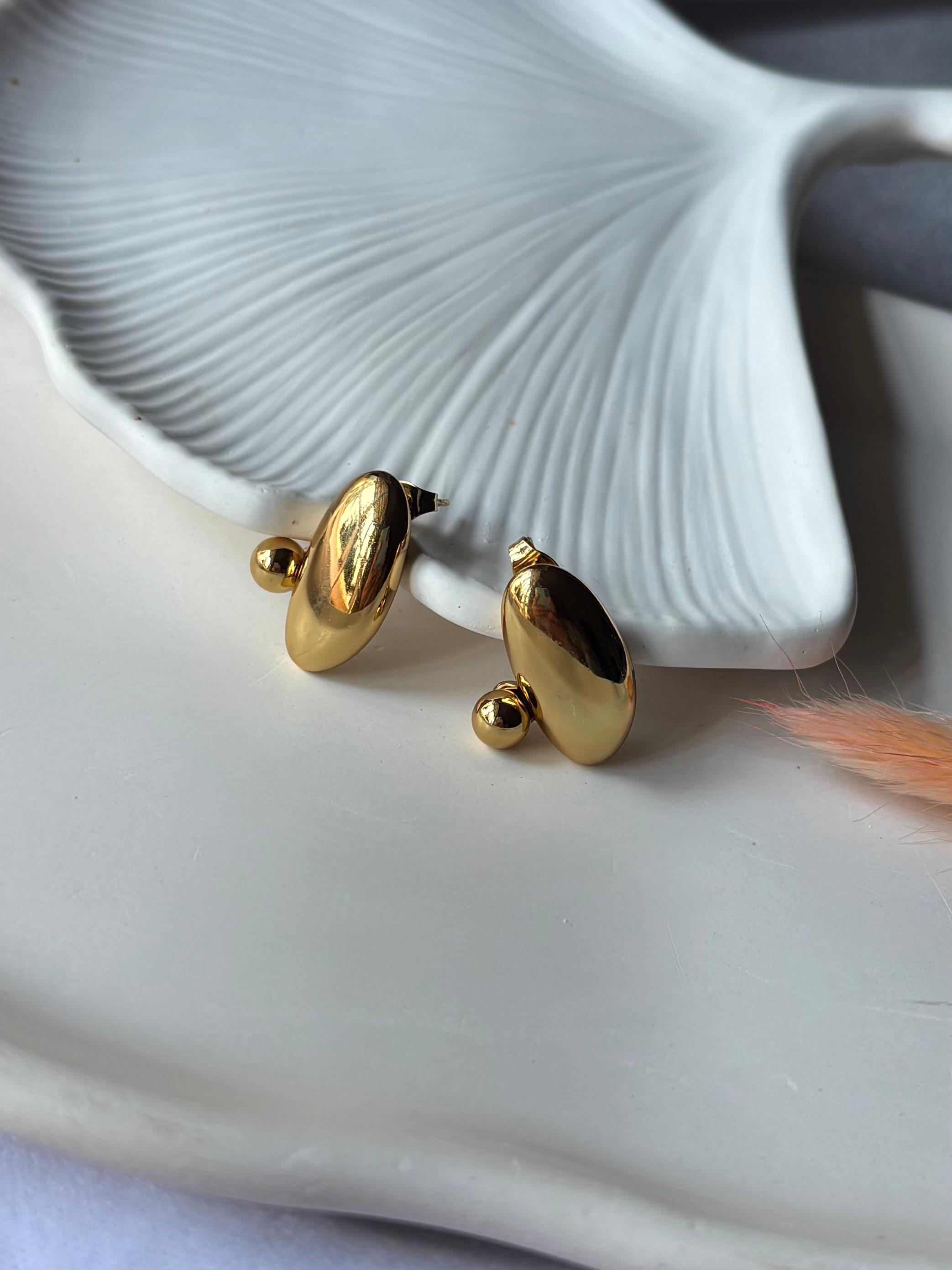 Stainless Steel Anti Tarnish 18k Gold plated  Earring SS005