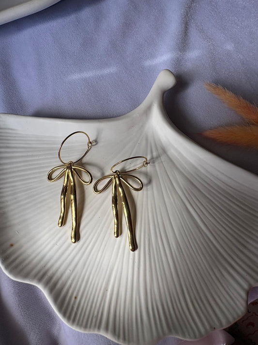 Stainless Steel Anti Tarnish 18k Gold plated Earring SS008