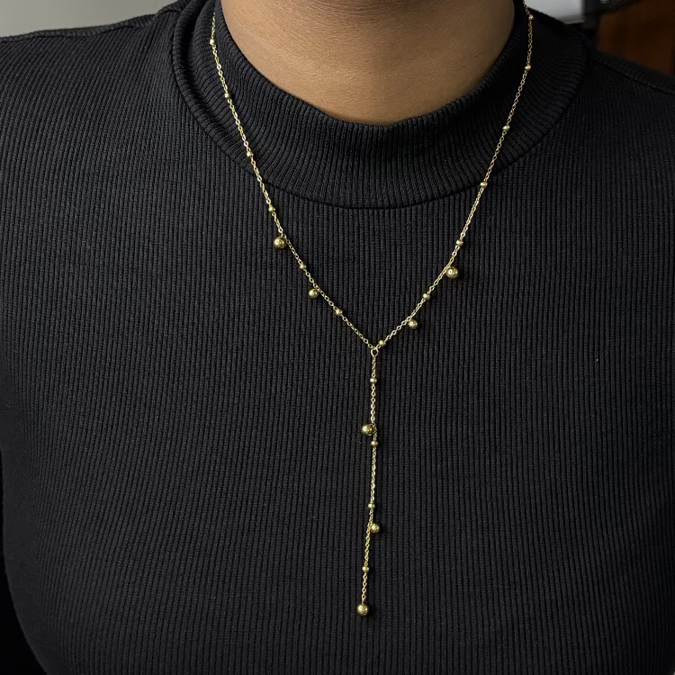 Stainless Steel Anti tarnish Y Shape Ball Chain SC0011