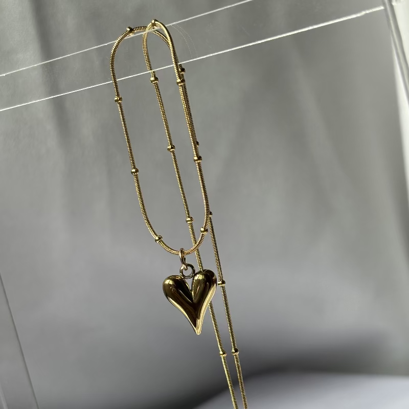 Stainless Steel Anti tarnish Heart Chain SC0003