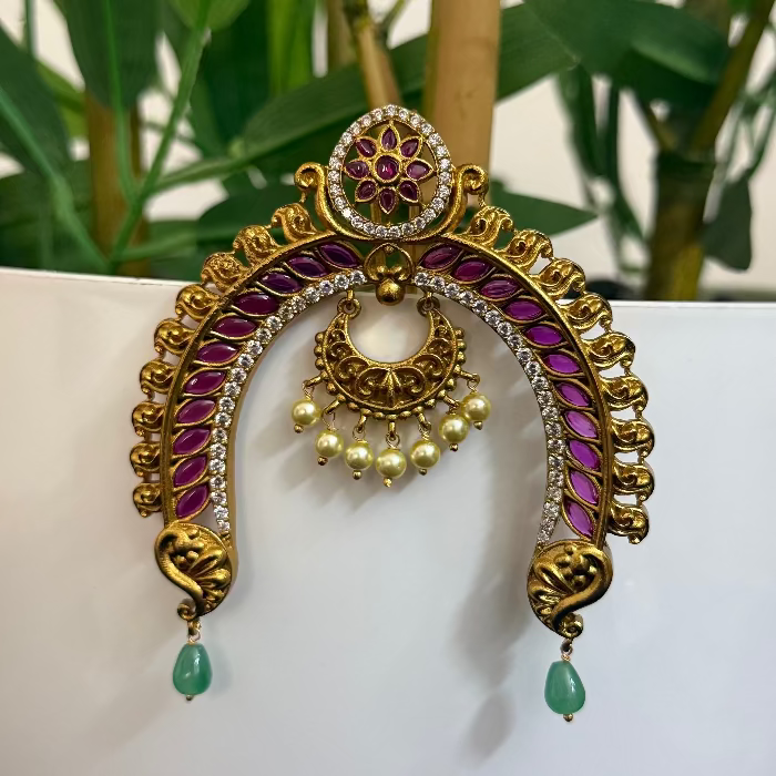 Premium Quality Hair Accessories with kundan Stones and AD Stones HA007-CR67
