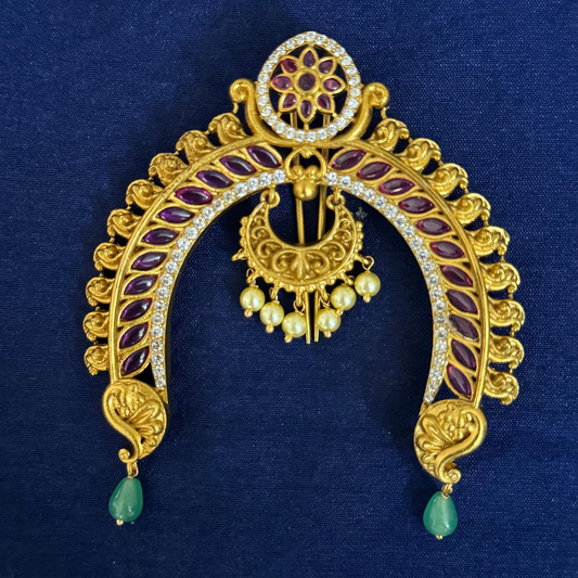 Premium Quality Hair Accessories with kundan Stones and AD Stones HA007-CR67