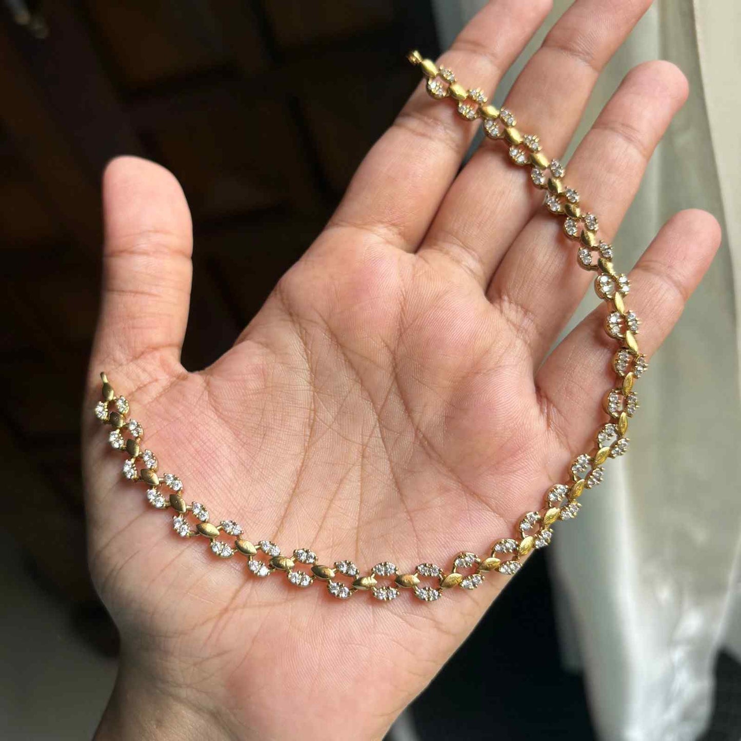 N0222 Minimal Diamond Replica Necklace