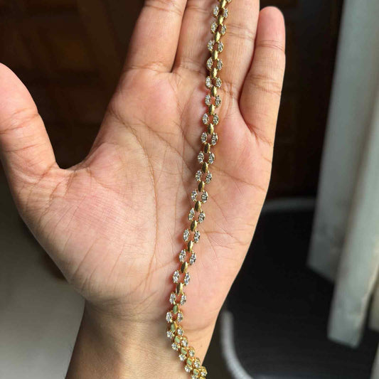 N0222 Minimal Diamond Replica Necklace