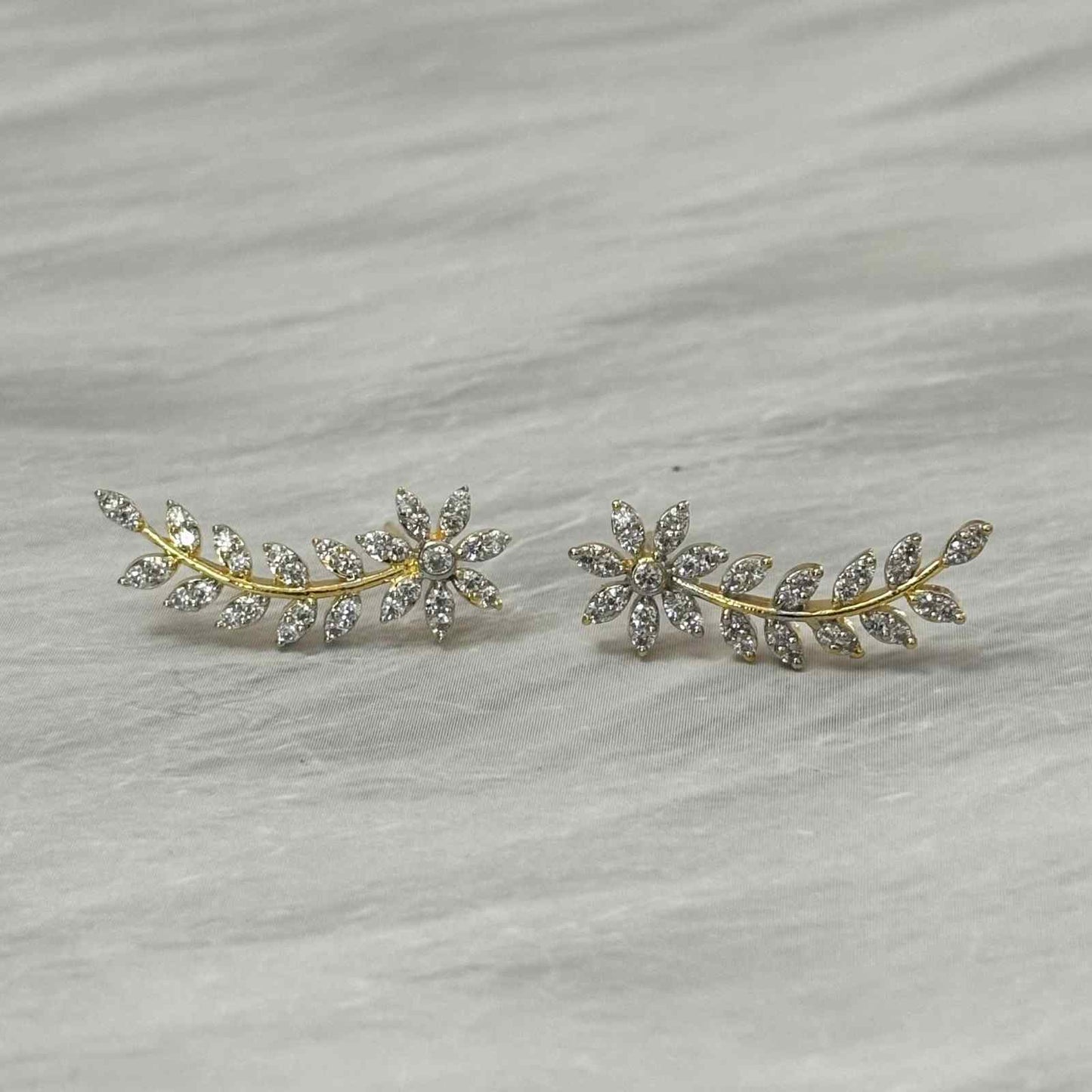 AD Stone Floral earring model J0032-CS23