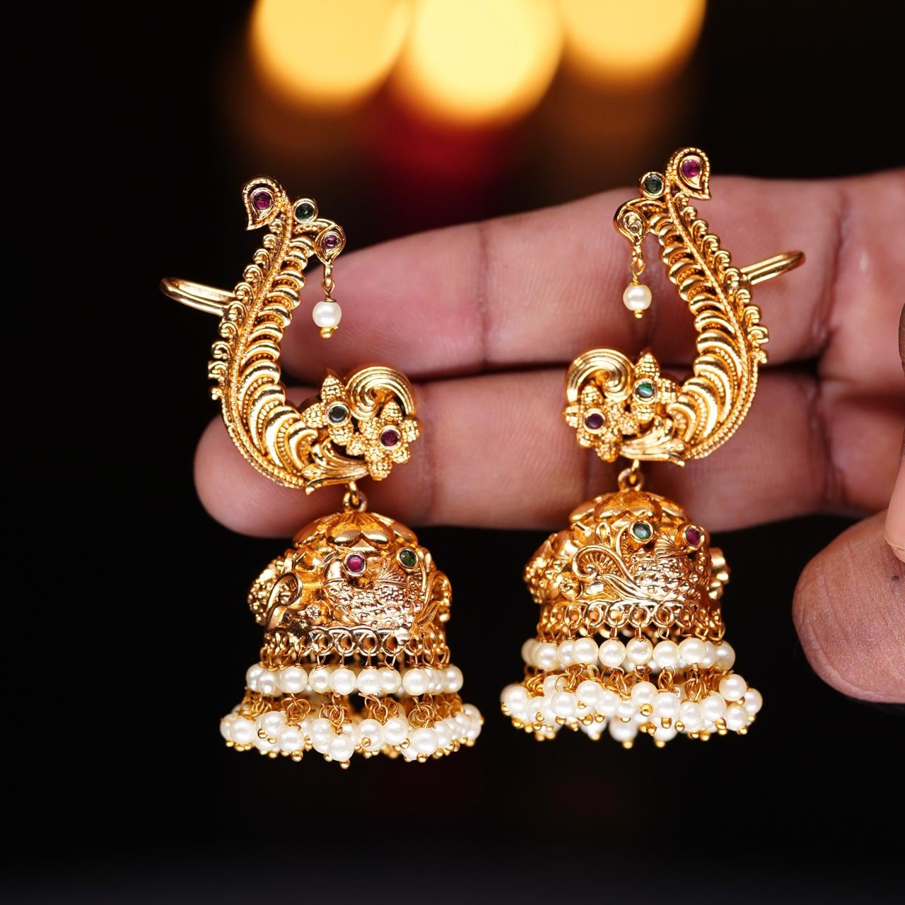 Ear Cuff Peacock Jhumka J0010-CO47