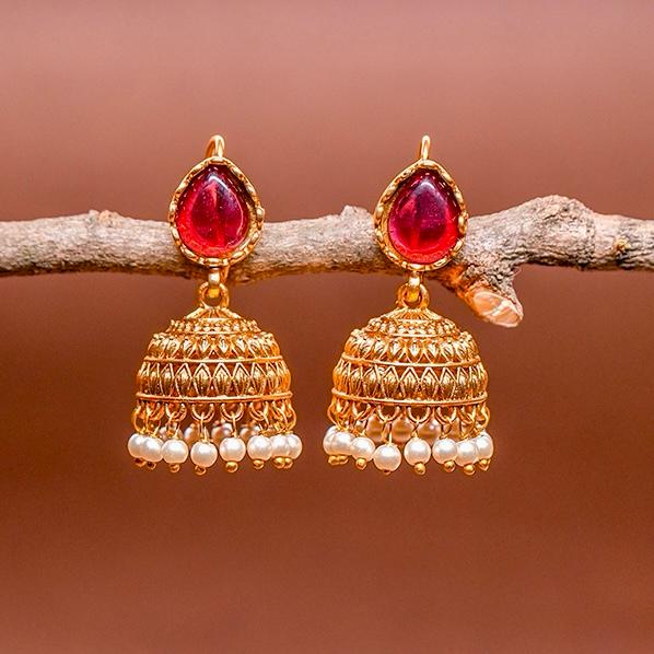 Red Hoop Jhumka J0013-CD20