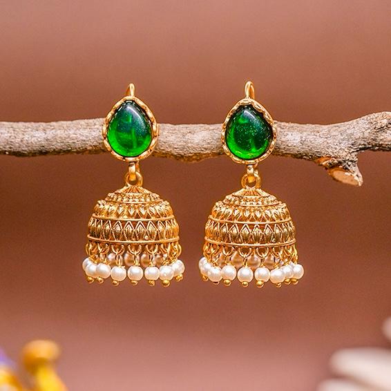 Green Hoop Jhumka J0012-CD20