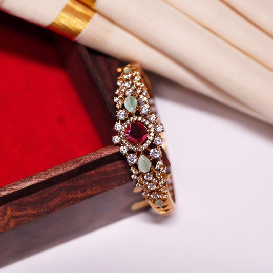 Stone kada type openable Bangle K0004-CE40