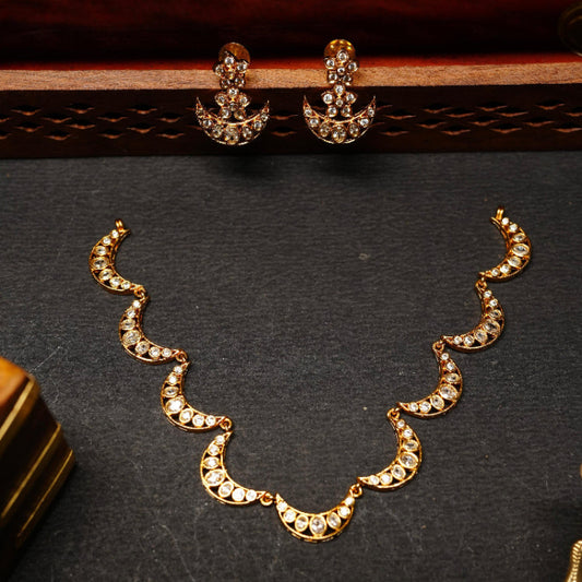 Moon Necklace AD Stone necklace N0065-CJ26