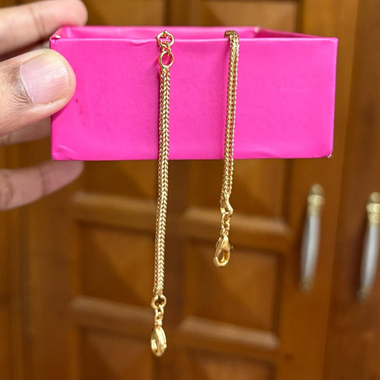 Set of 2 Premium Quality Back Chain with lobster claw on both side 29 cm /11.5 inch micro polish BC002