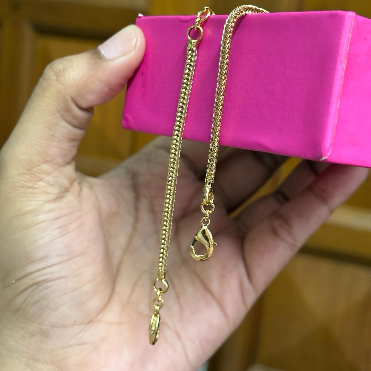 Set of 2 Premium Quality Back Chain with lobster claw on both side 29 cm /11.5 inch micro polish BC002