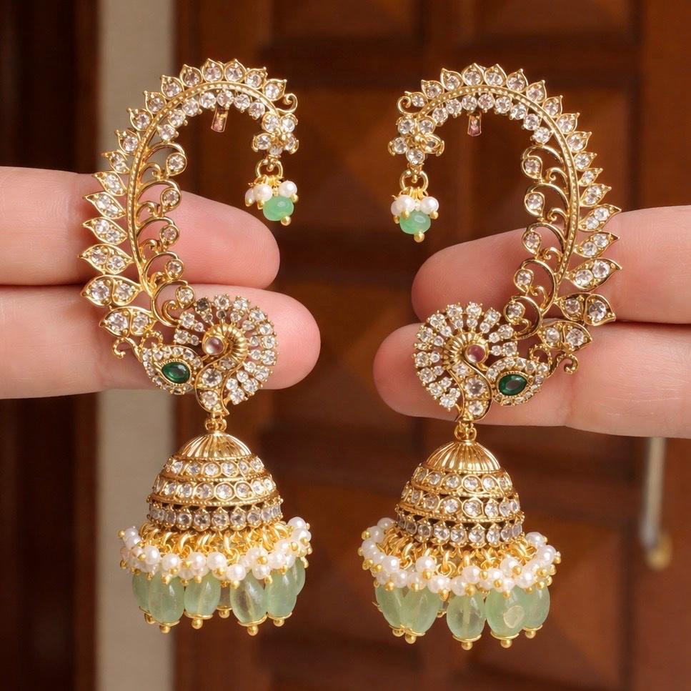 Premium Quality Ear Jhumka with Peacock Pattern J0051-C60