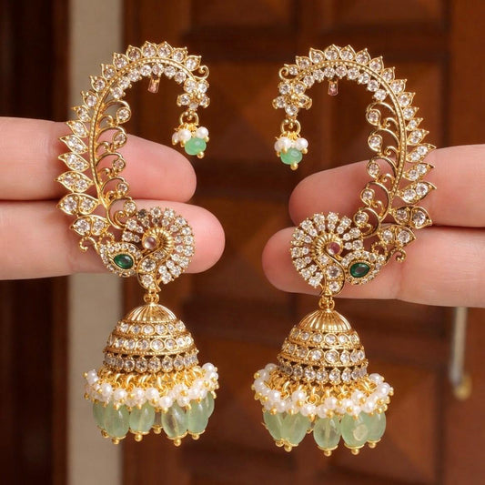 Premium Quality Ear Jhumka with Peacock Pattern J0051-C60