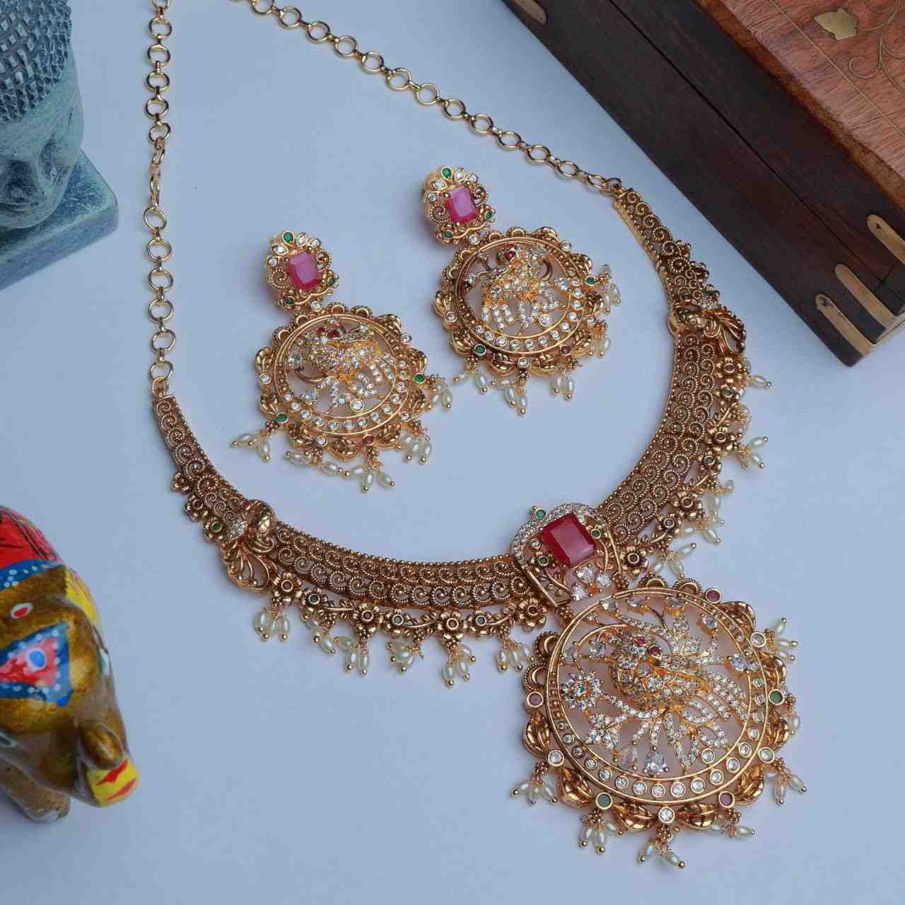 Premium Quality Hasli Peacock Necklace N0056-CV170