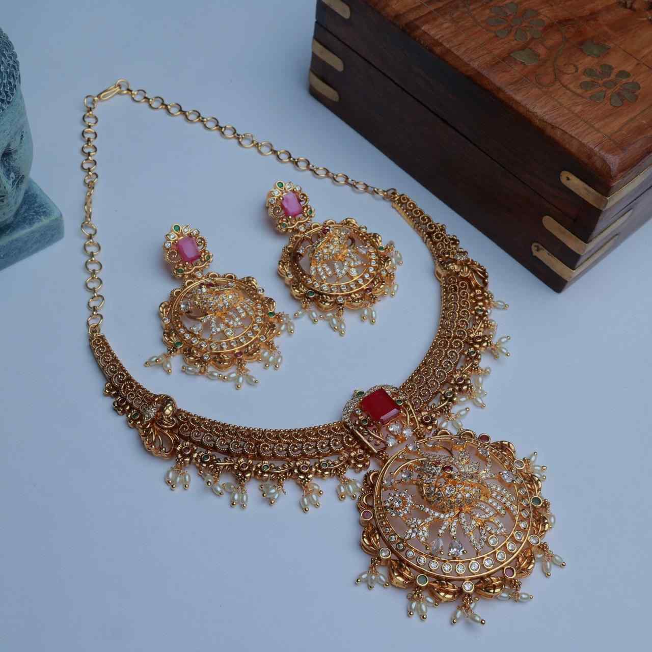 Premium Quality Hasli Peacock Necklace N0056-CV170