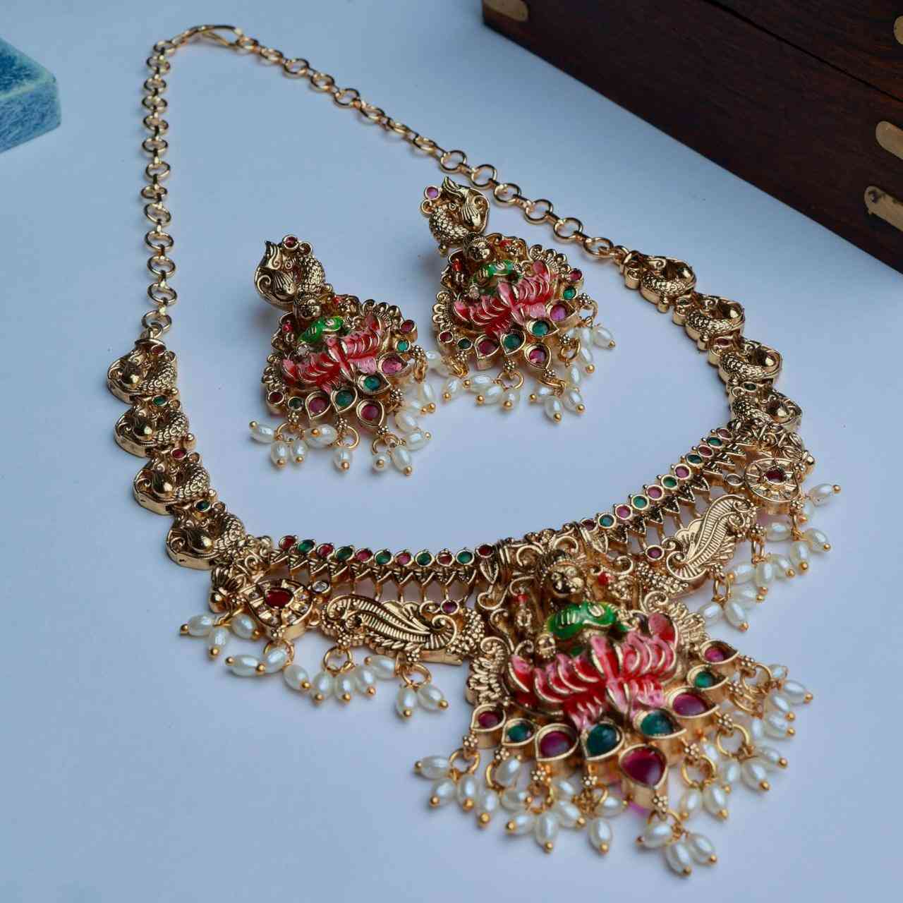 Premium Quality Enamel Hand  Painted Necklace N0053-CV120