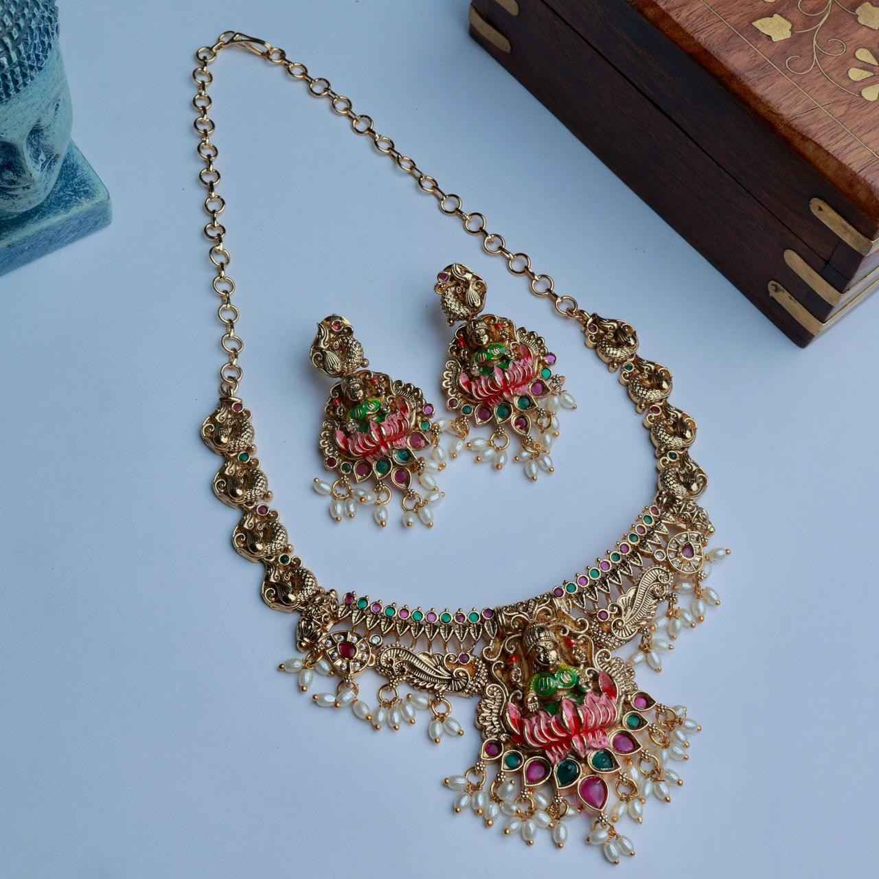 Premium Quality Enamel Hand  Painted Necklace N0053-CV120