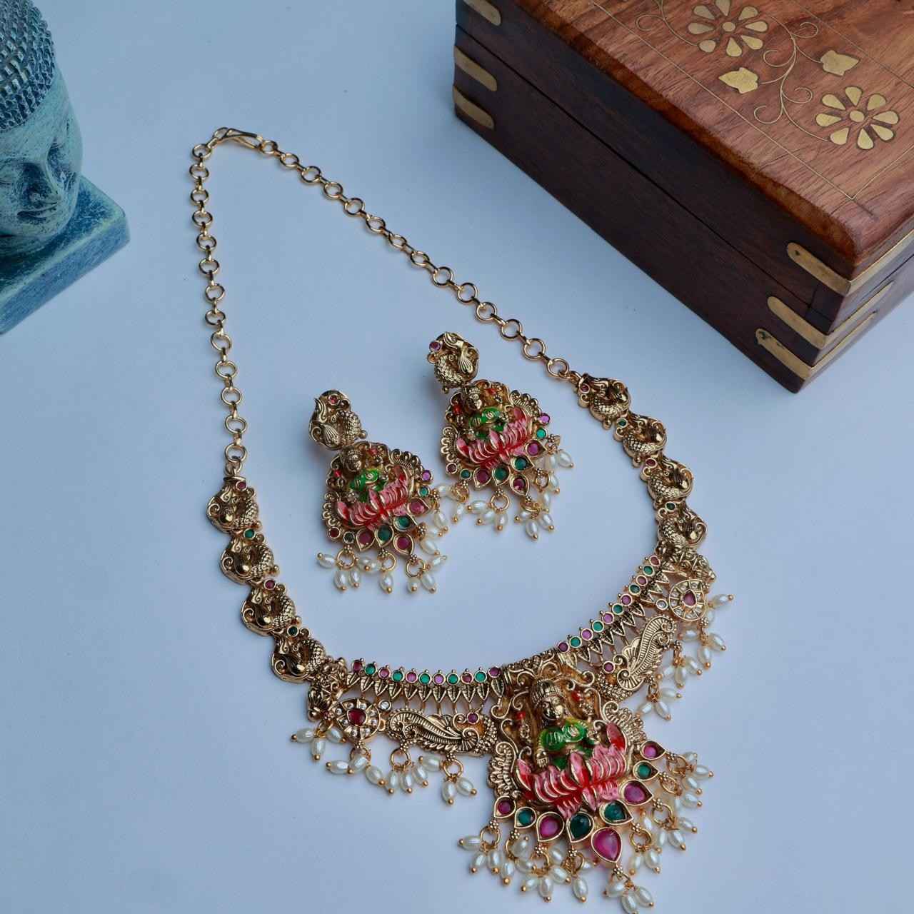 Premium Quality Enamel Hand  Painted Necklace N0053-CV120
