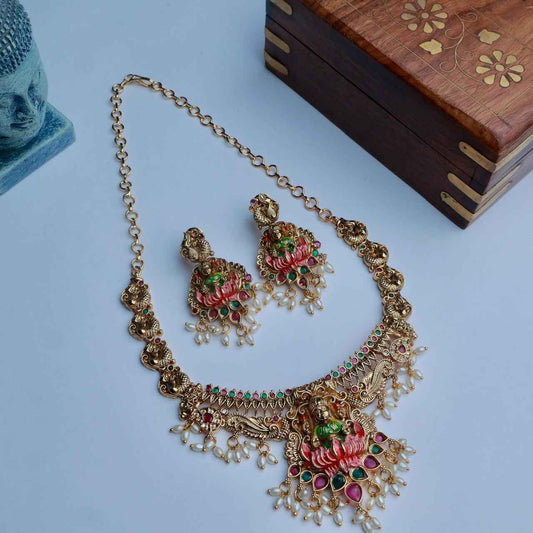 Premium Quality Enamel Hand  Painted Necklace N0053-CV120