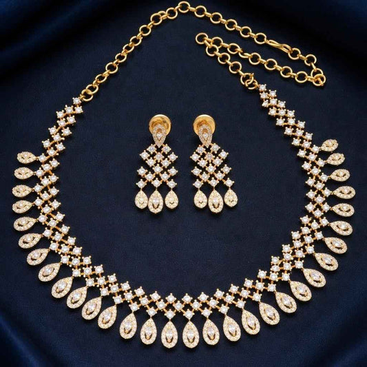 Premium Quality White AD Stone Diamond Replica Necklace N0076-CJ88