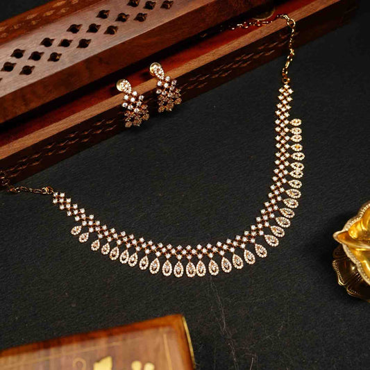 Premium Quality White AD Stone Diamond Replica Necklace N0076-CJ88