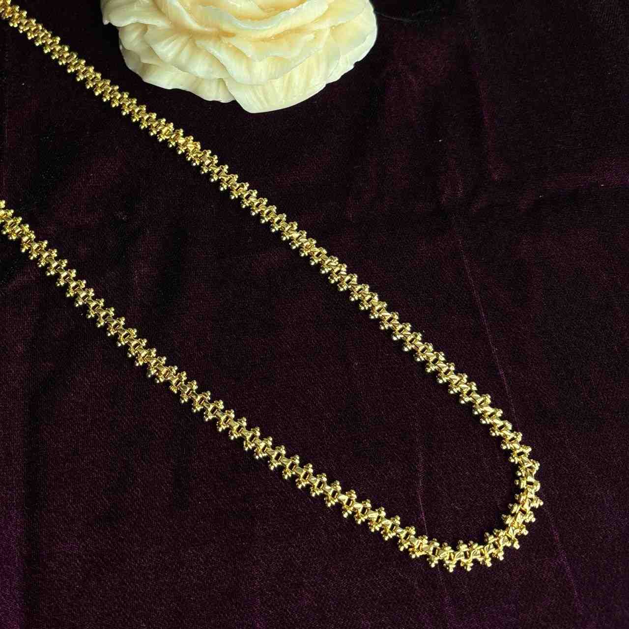 Premium Quality 25 inches Gold Plated chain collections Microplated chain C002-CO45