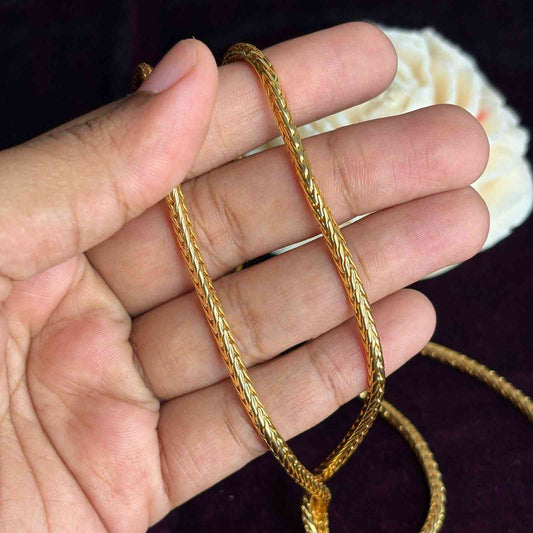 Premium Quality 25 inches Round Gold Plated chain collections Microplated chain C003-CO40