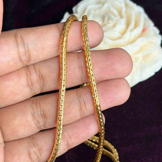 Premium Quality 25 inches Round Gold Plated chain collections Microplated chain C003-CO40