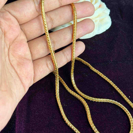 Premium Quality 25 inches Round Gold Plated chain collections Microplated chain C003-CO40