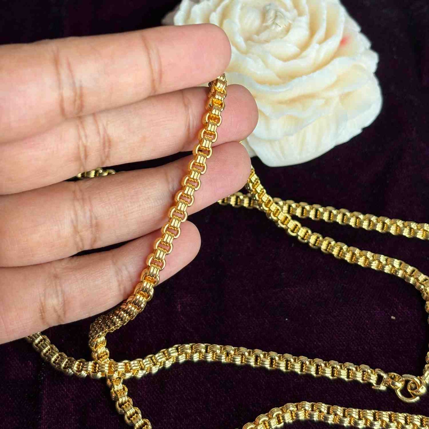 Premium Quality 31 inches Minor Gold Plated chain collections Microplated chain C004-CO60