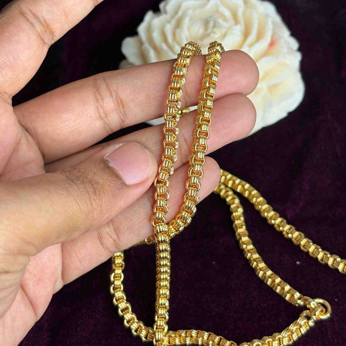 Premium Quality 31 inches Minor Gold Plated chain collections Microplated chain C004-CO60