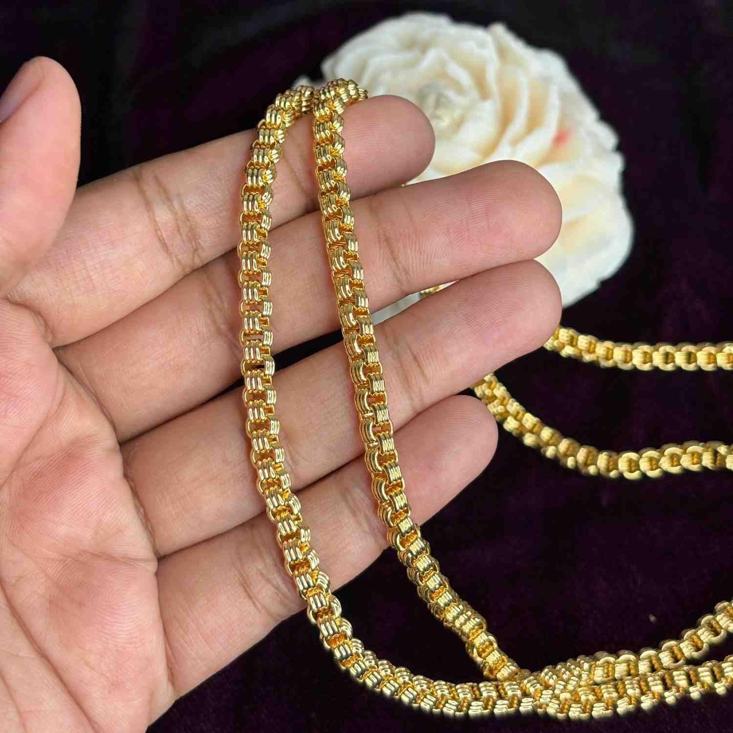 Premium Quality 31 inches Minor Gold Plated chain collections Microplated chain C004-CO60