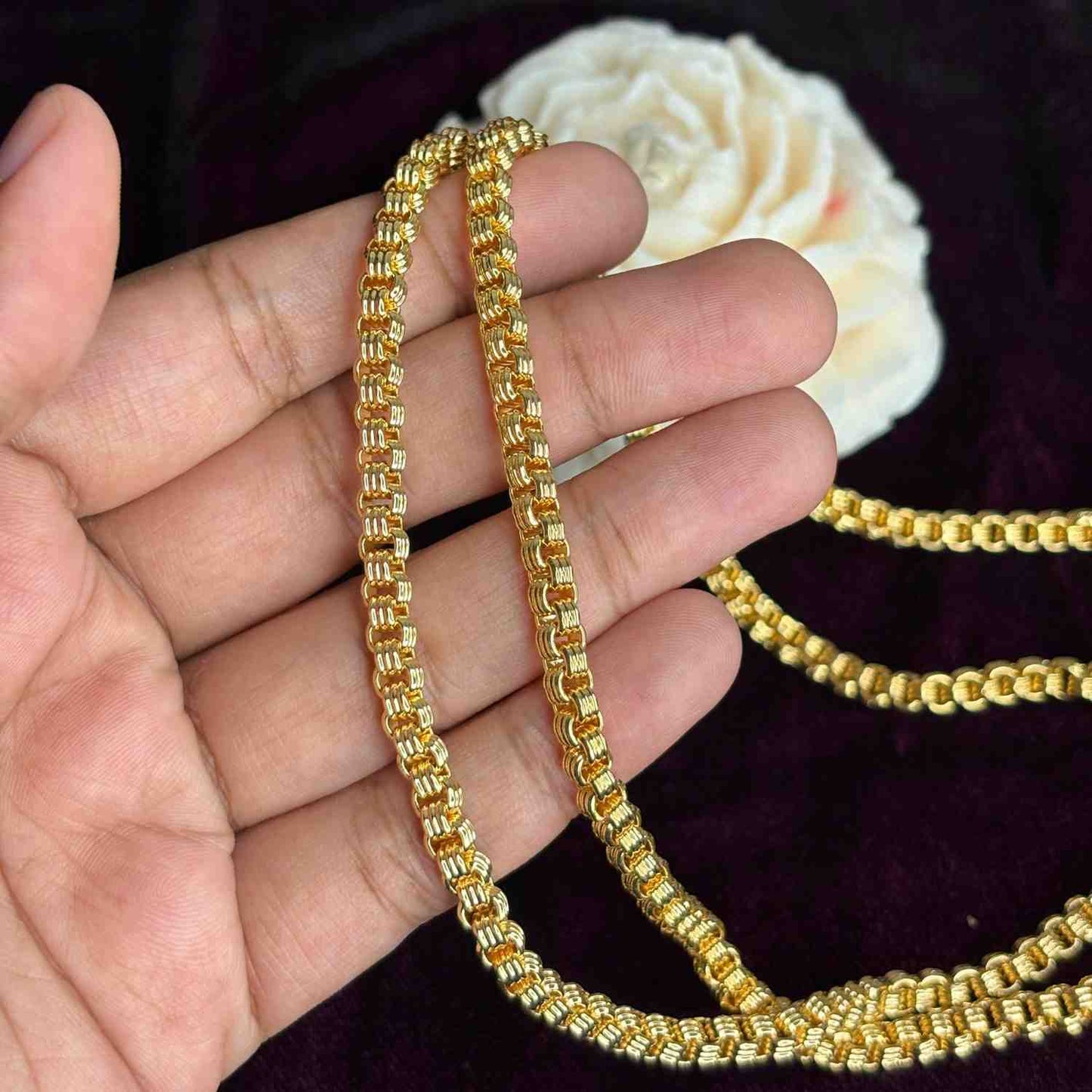 Premium Quality 31 inches Minor Gold Plated chain collections Microplated chain C004-CO60
