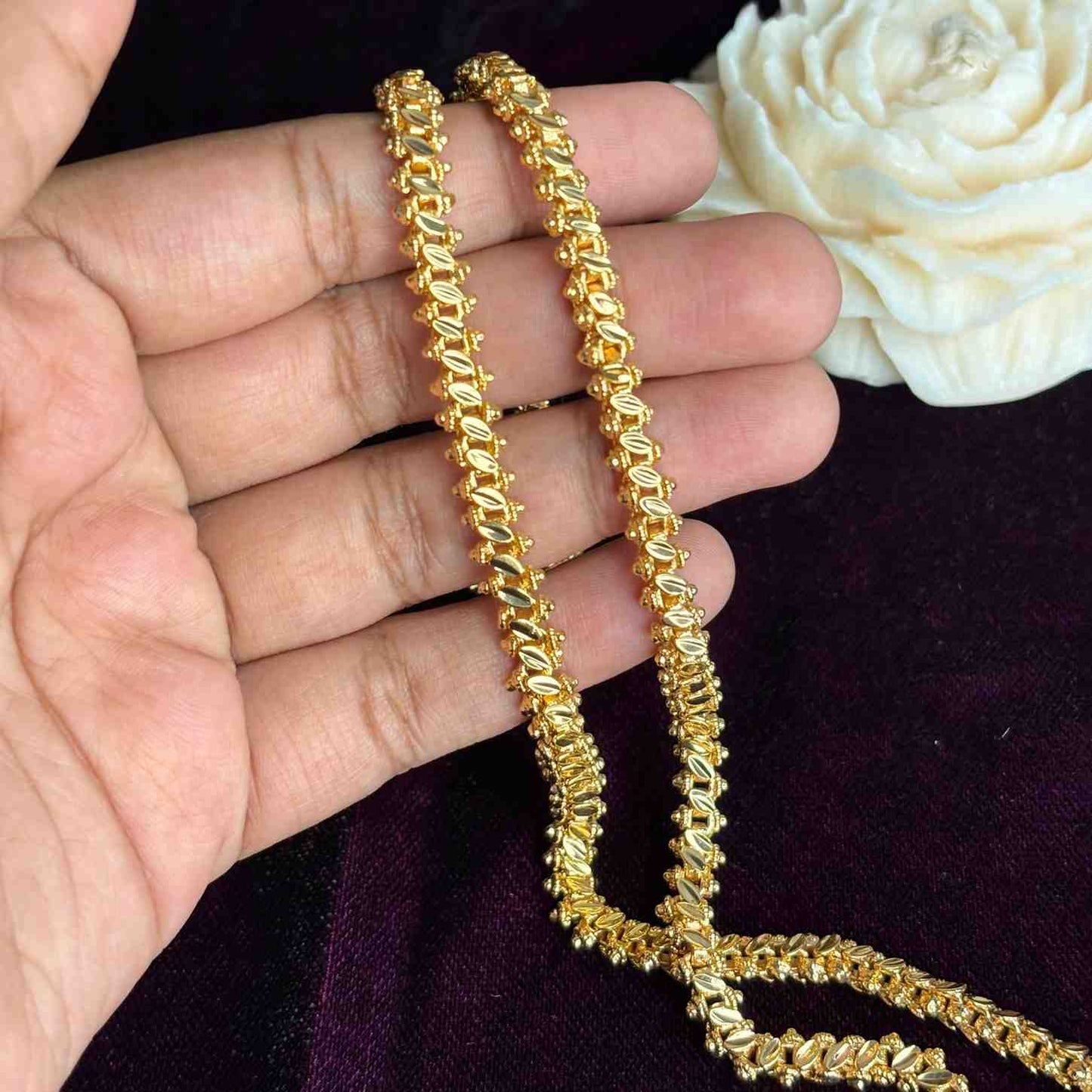 Premium Quality 25 inches Gold Plated chain collections Microplated chain C001-CO48