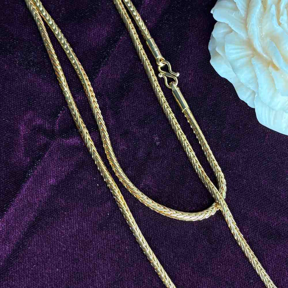 Premium Quality 25 inches Round Gold Plated chain collections Microplated chain C003-CO40