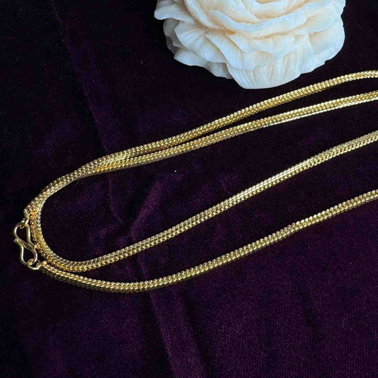 Premium Quality 30 inches Kattam Real Gold Plated chain collections Microplated chain C005-CO60
