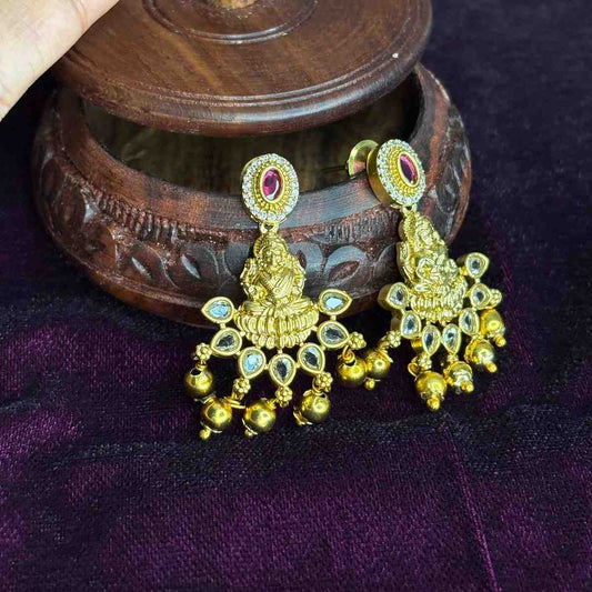 Premium Quality Traditional Lakshmi Necklace with AD White Stone N0161-Ci45