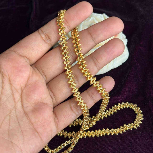 Premium Quality 25 inches Gold Plated chain collections Microplated chain C002-CO45