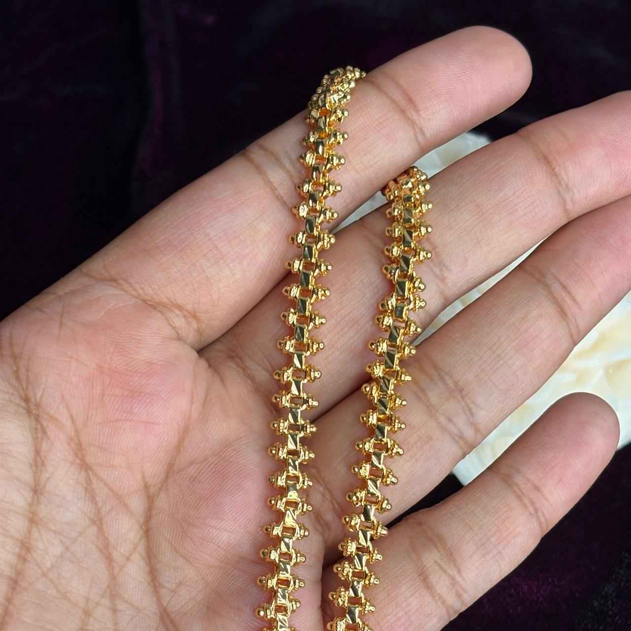 Premium Quality 25 inches Gold Plated chain collections Microplated chain C002-CO45