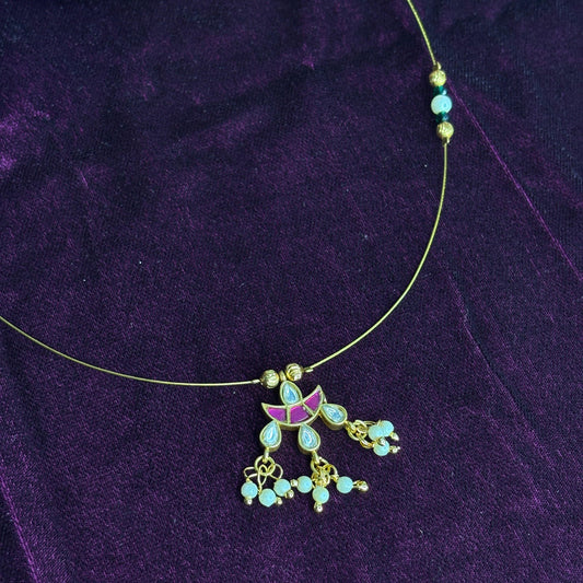 Premium Quality Jadau Kundan invisible chain IN004-N13