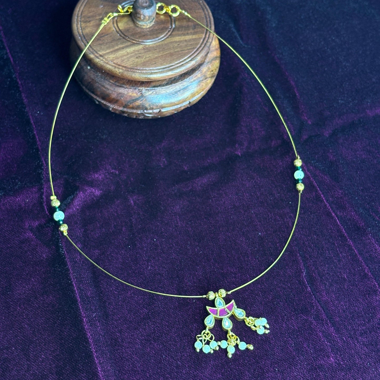 Premium Quality Jadau Kundan invisible chain IN004-N13