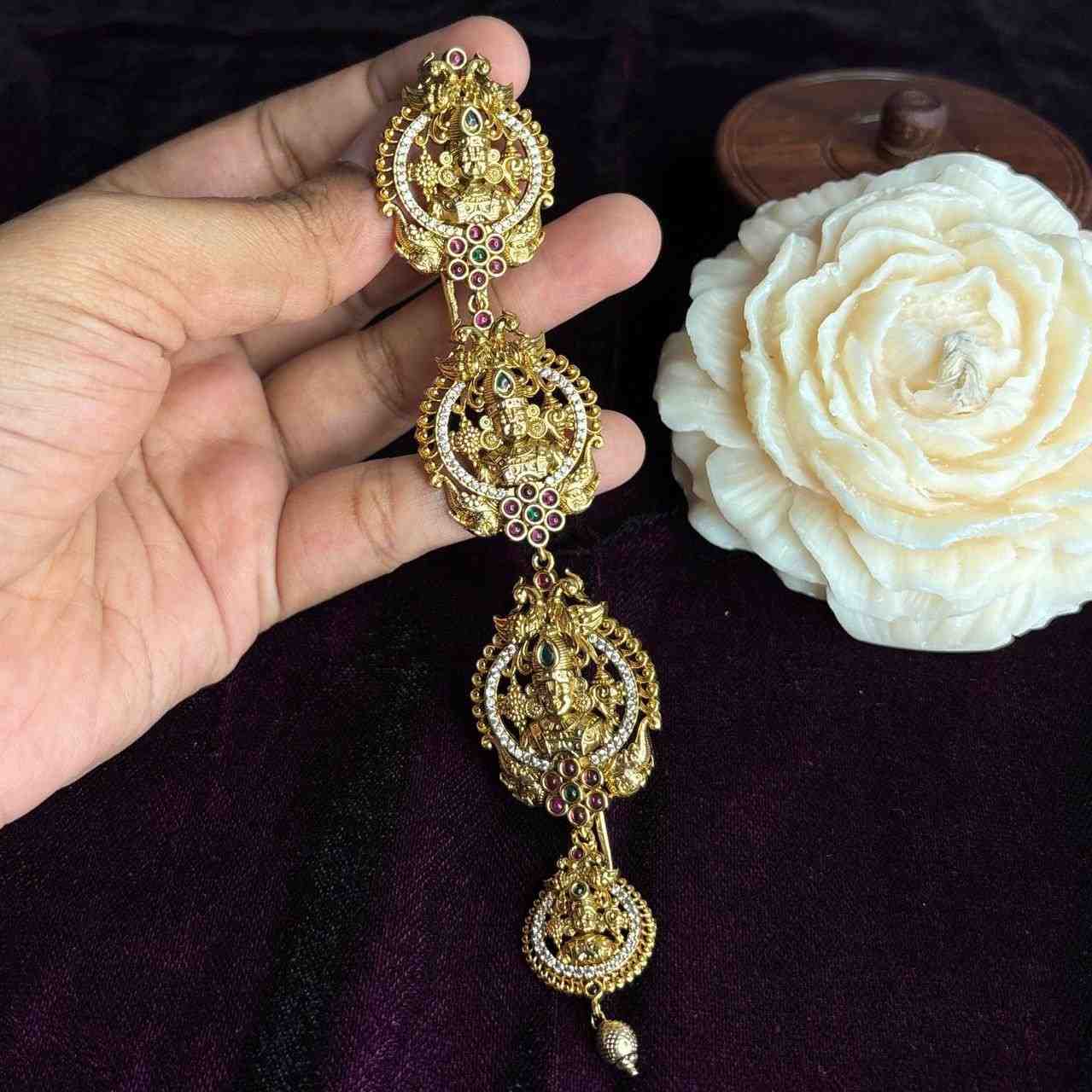 Premium Quality Jada billa 6 inch long Short Size Floral Pattern HA033-CR52