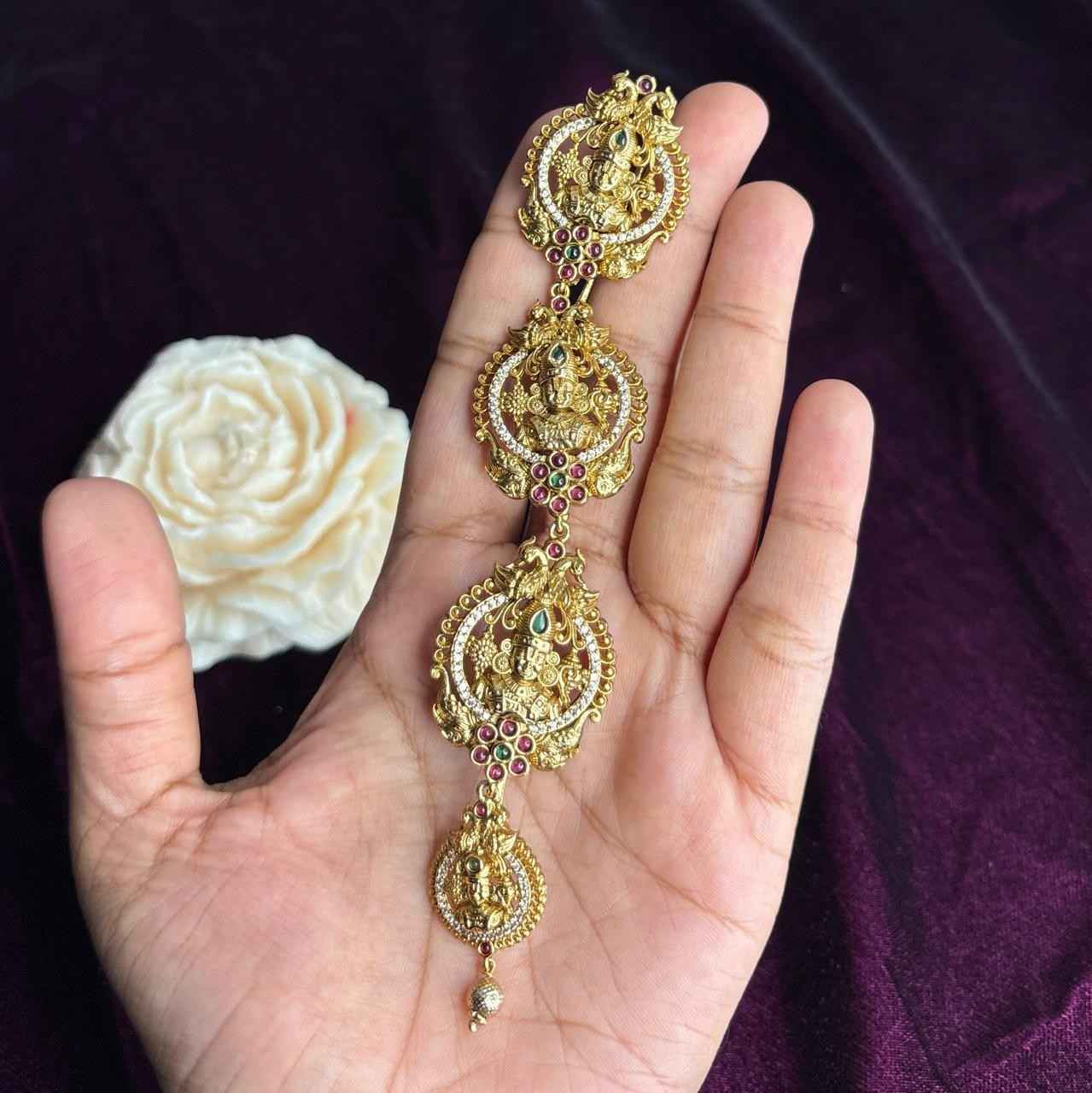 Premium Quality Jada billa 6 inch long Short Size Floral Pattern HA033-CR52